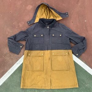 J. Crew Navy and Olive Chore Jacket large